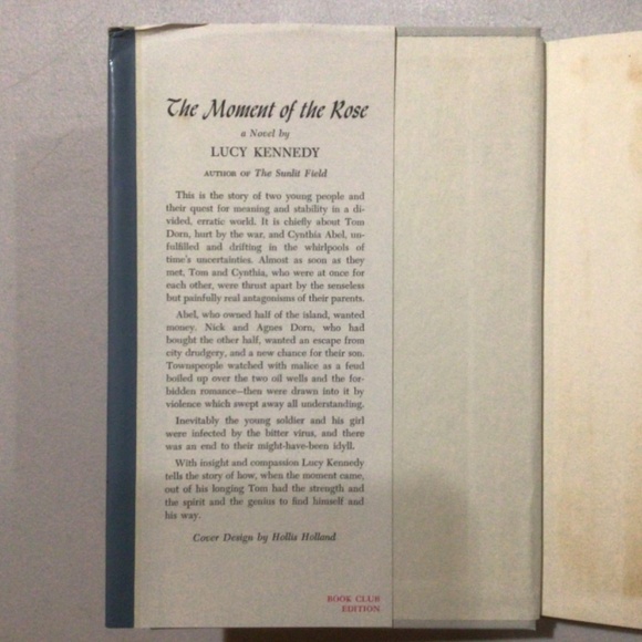 The Moment of the Rose by Lucy Kennedy Vintage Hardcover Book - Picture 2 of 6